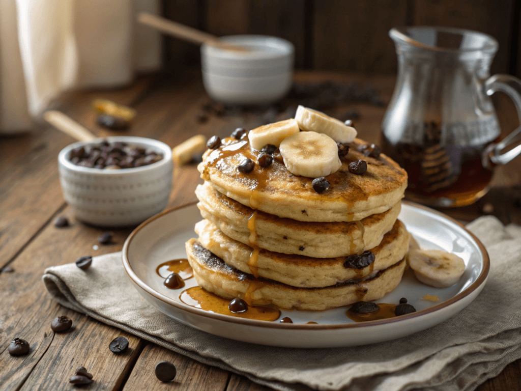 Banana Chocolate Chip Pancakes