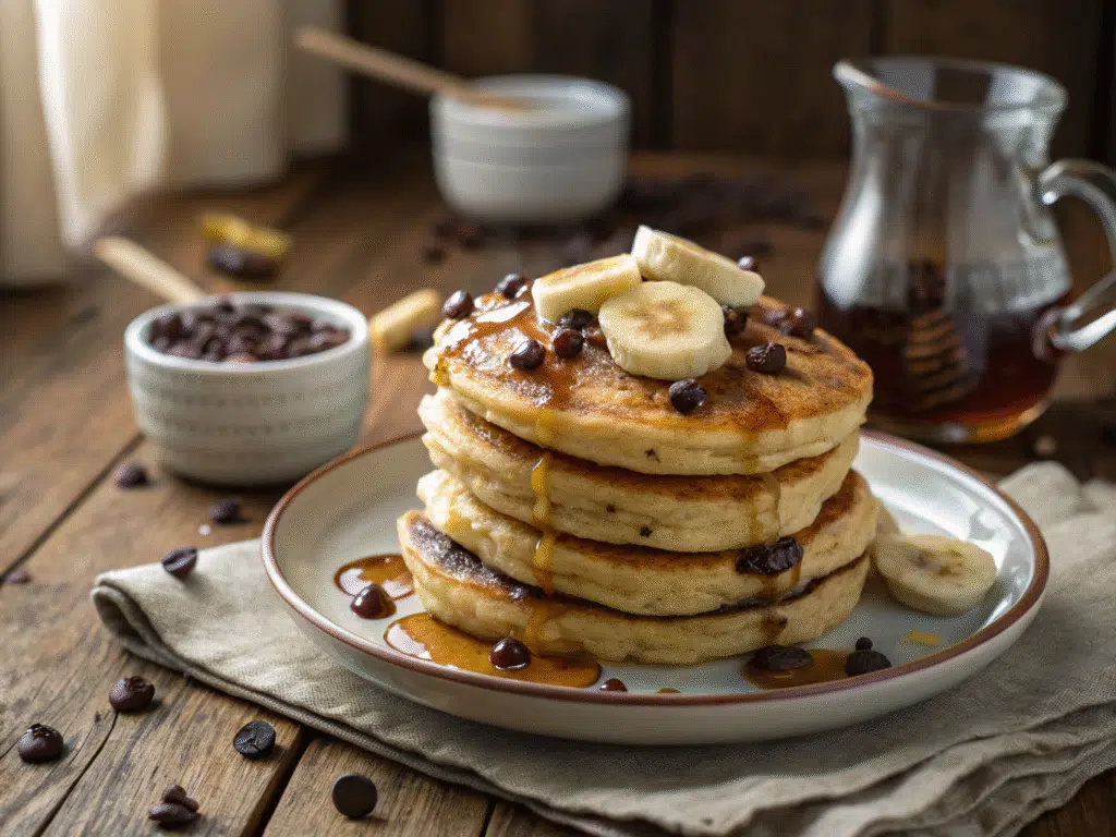Banana Chocolate Chip Pancakes