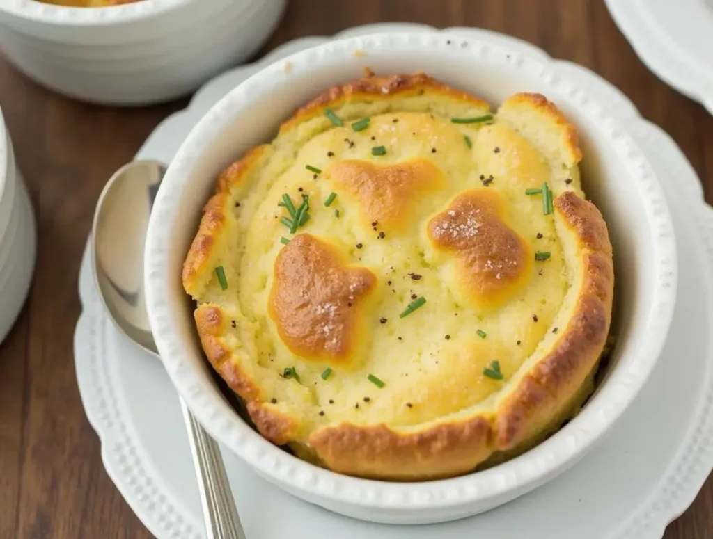 Black Pepper Parmesan Souffle