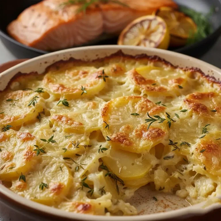 Casserole that Pairs Well with Salmon Fillets 4 A close up photo of salmon fillets and a delicious casserole.