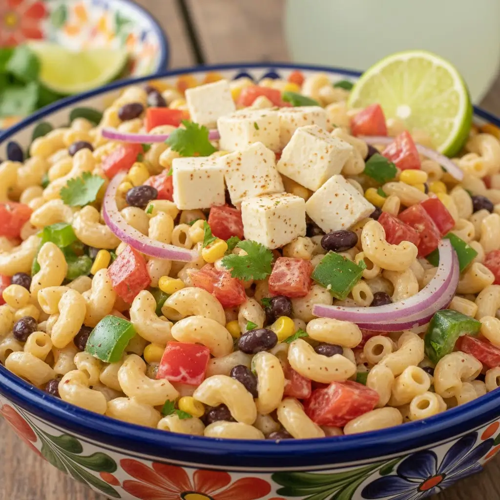 A refreshing Mexican macaroni salad perfect for any meal.