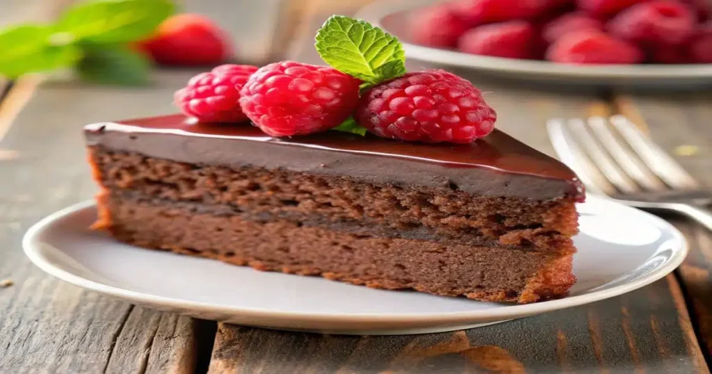 Chocolate sheet cake with buttermilk topped with a rich chocolate glaze