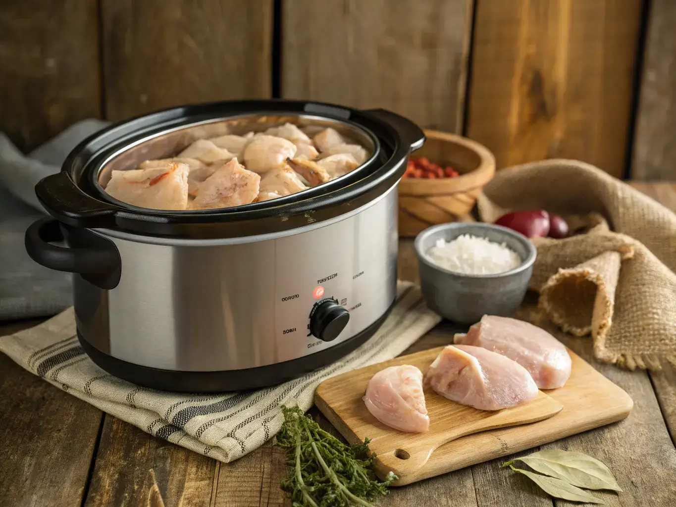 crockpot frozen chicken