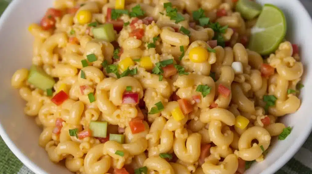A refreshing Mexican macaroni salad perfect for any meal.