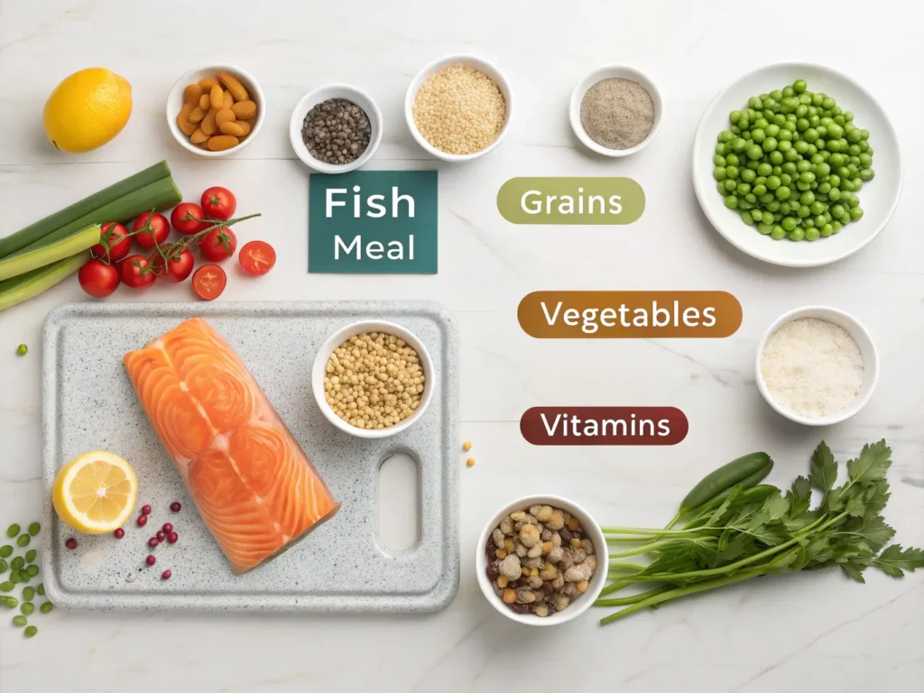 Common Ingredients in a Fish Food Recipe