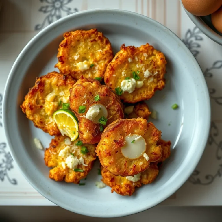 Crispy parmesan garlic hash browns on a plate.