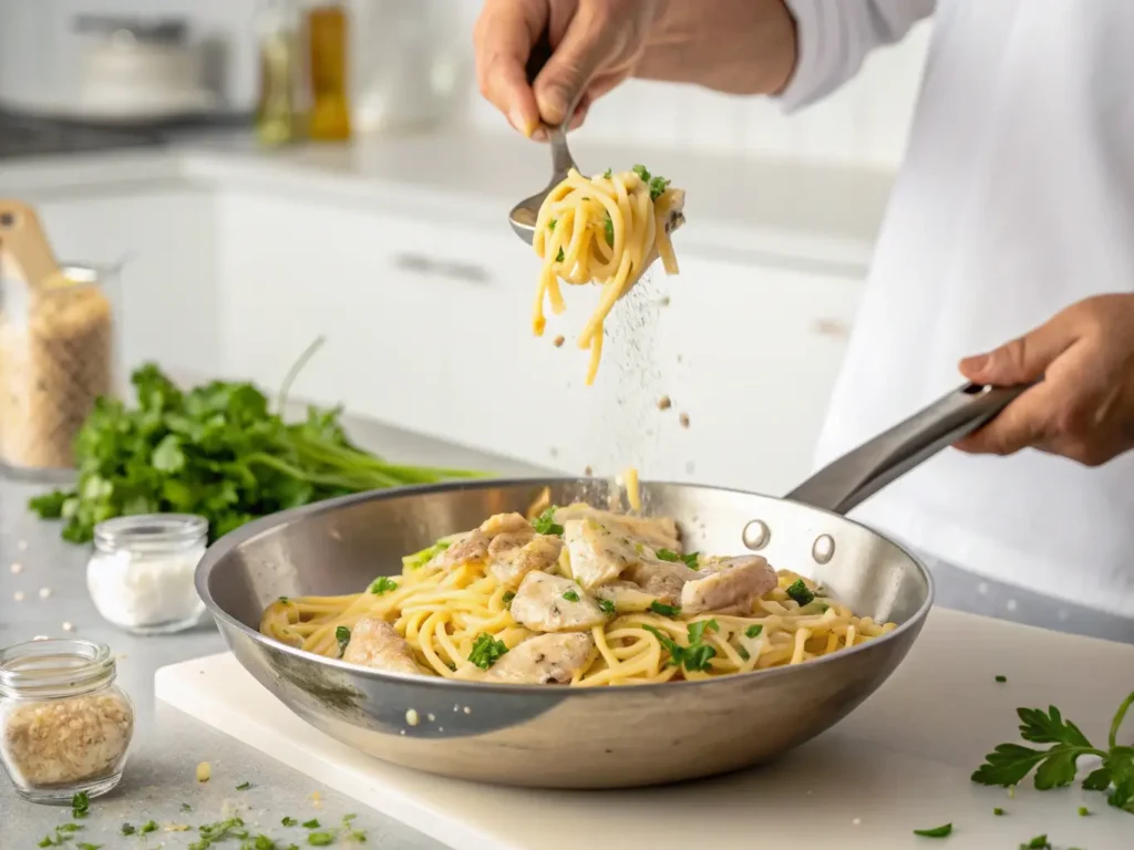 Garlic Parmesan Chicken Pasta