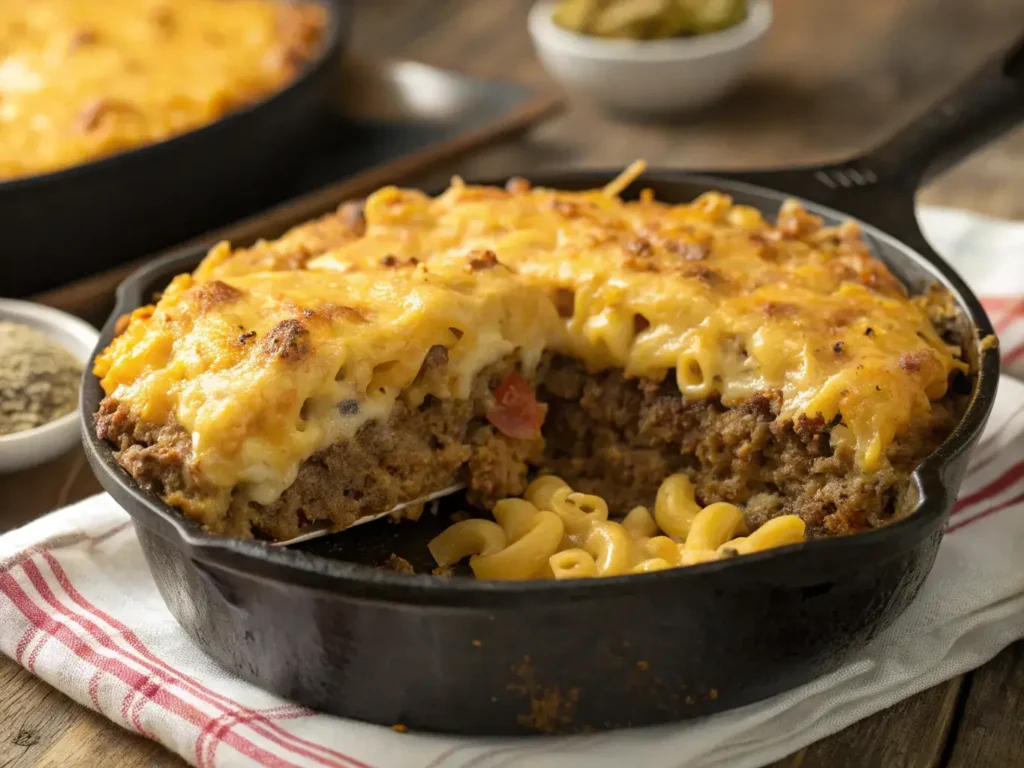 mac and cheese meatloaf casserole