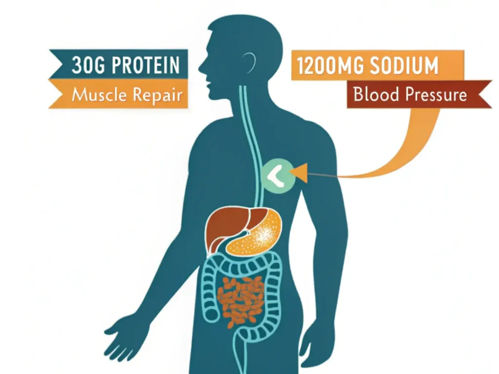 How Does a Roast Beef Sandwich Affect? 9 How your body processes a roast beef sandwich: Protein builds muscle, but sodium and nitrates may strain the gut. Choose whole-grain bread + homemade beef