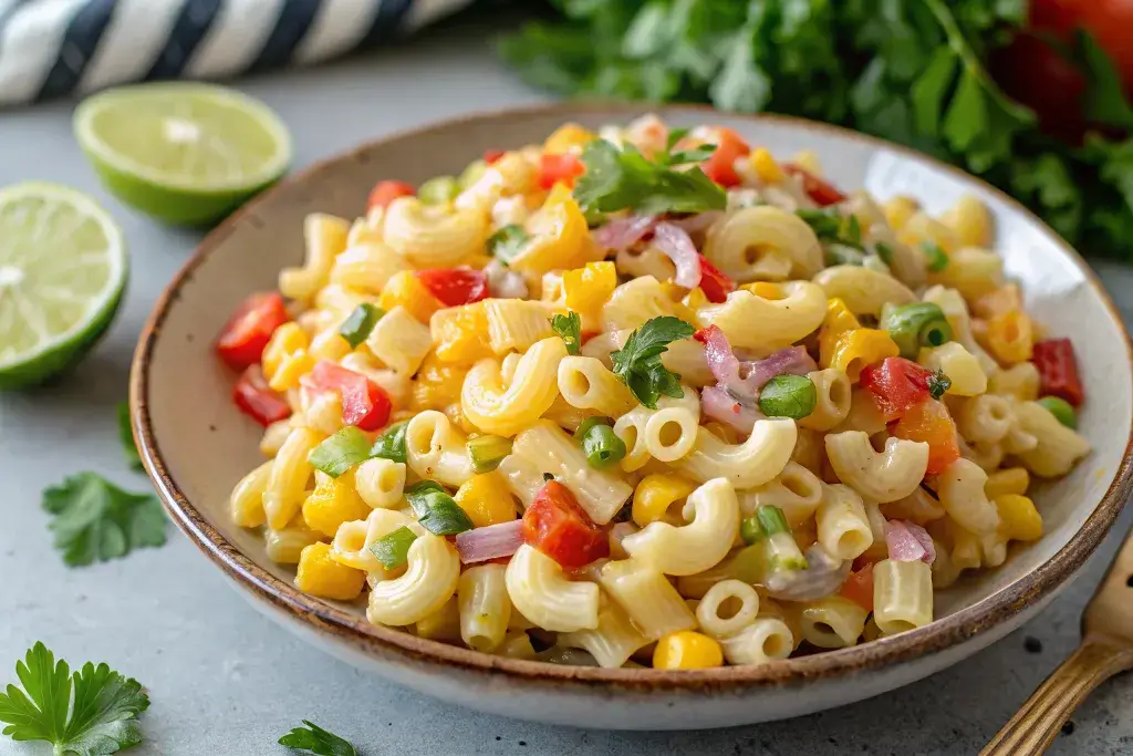 Mexican Macaroni Salad with Pineapple