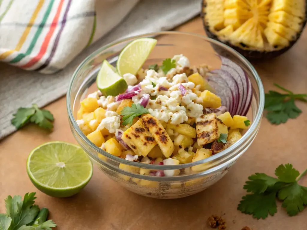 Mexican macaroni salad with pineapple


