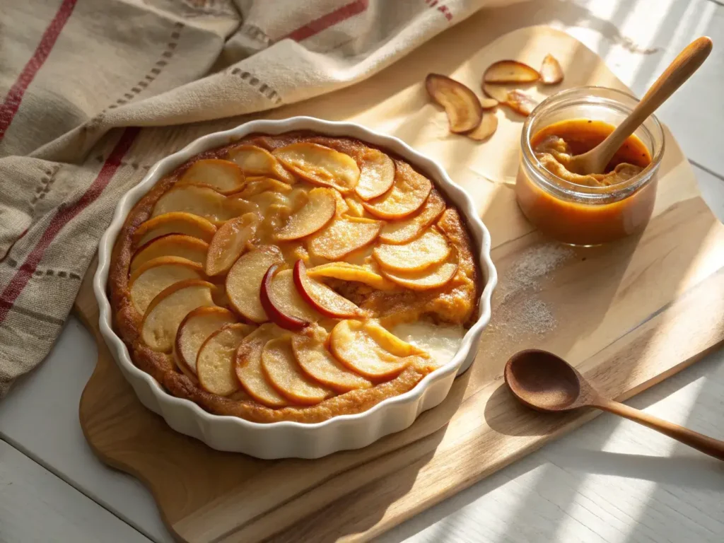easiest apple caramel clafoutis


