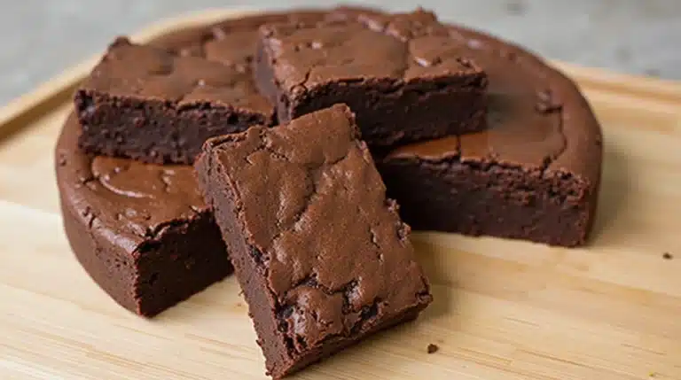 Close up of delicious protein brownies