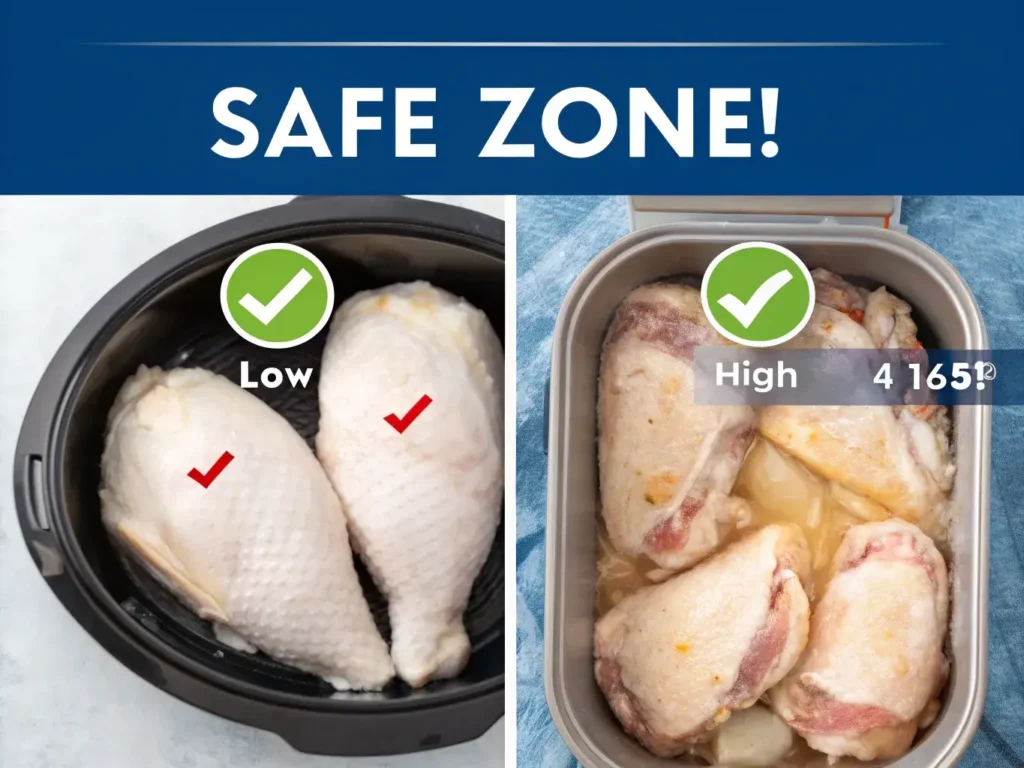 crockpot frozen chicken