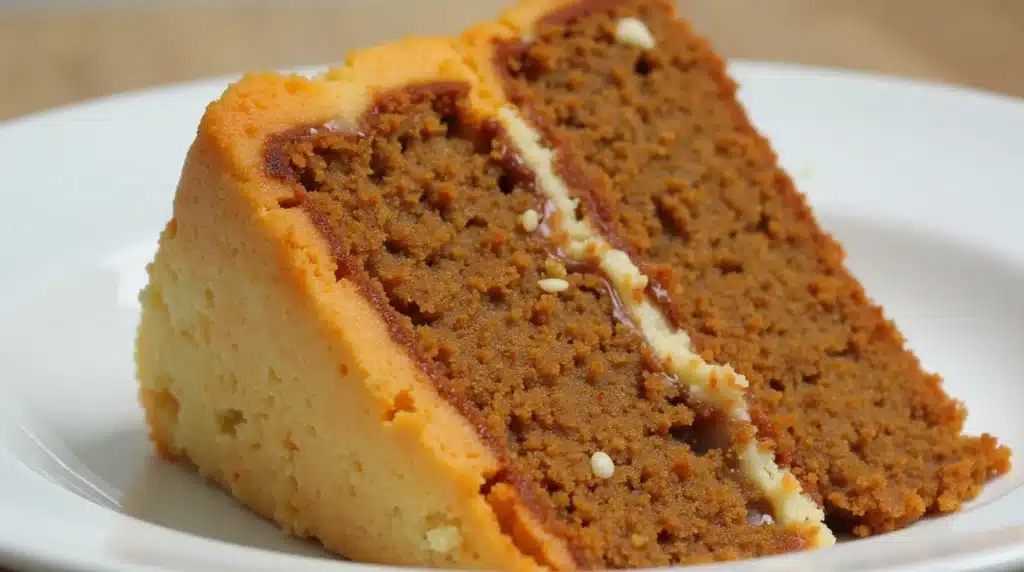 Delicious homemade Brazilian Carrot Cake with chocolate ganache.