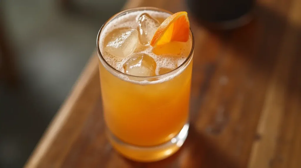 Refreshing ginger beer mocktail in a glass.