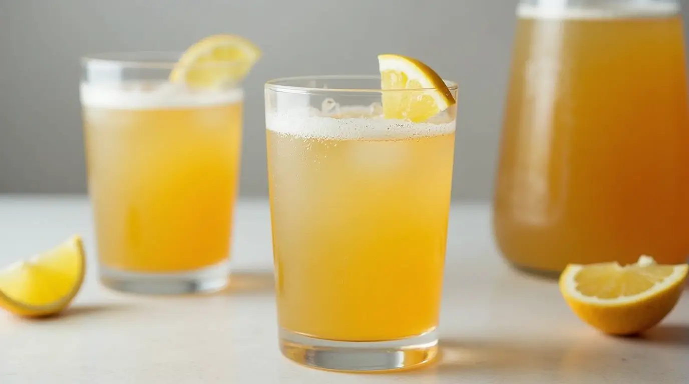 Refreshing ginger beer mocktail in a glass.