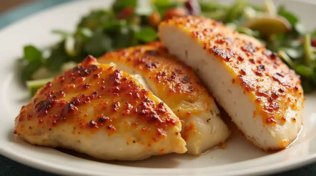 A close-up of tender SweetFire Chicken Breast.