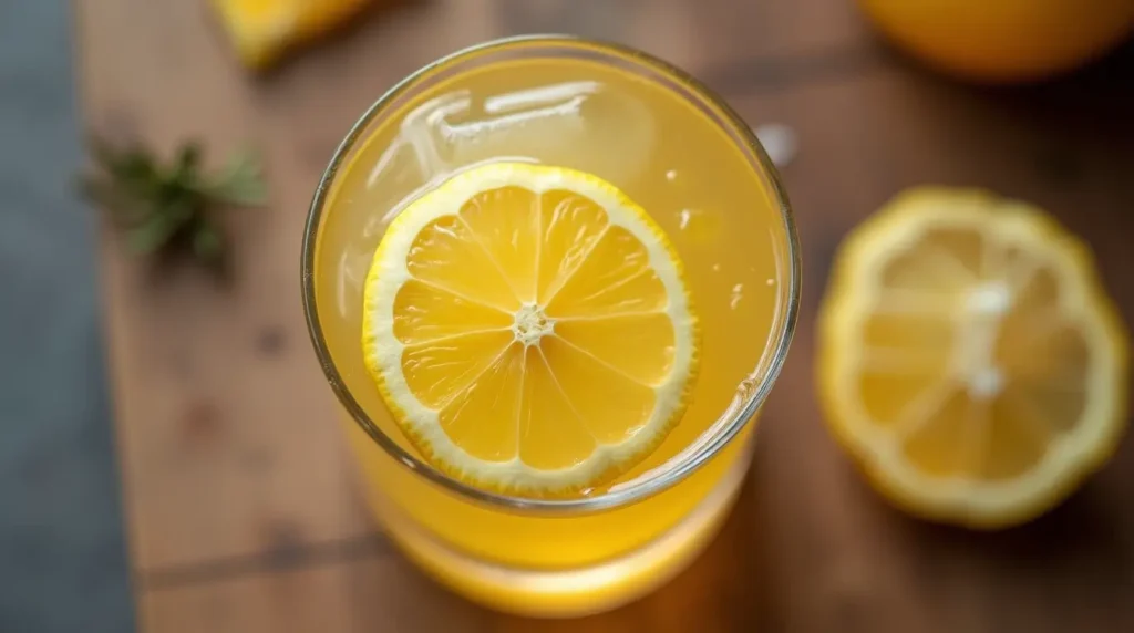 A refreshing lemon san diego cocktail in a glass with a lemon garnish.