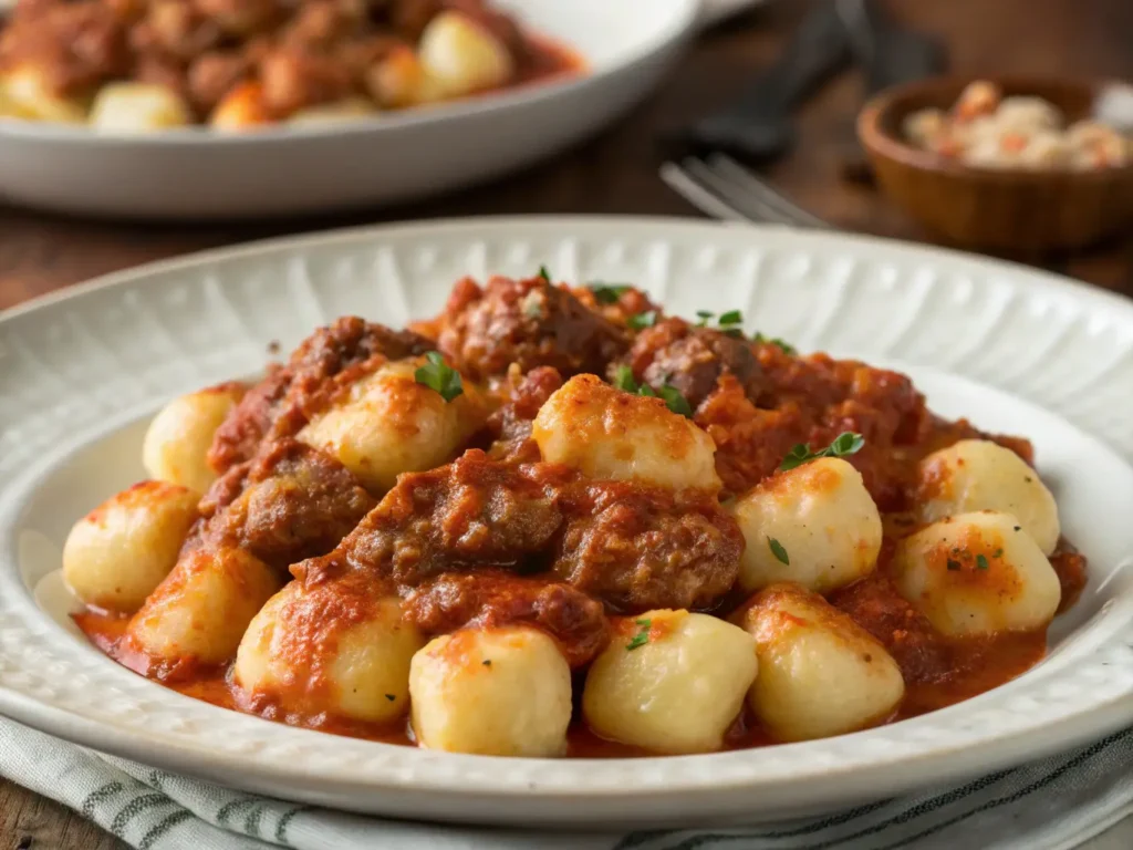 A good meat sauce is essential to complement the outside in gnocchi. A rich and savory sauce elevates the dish