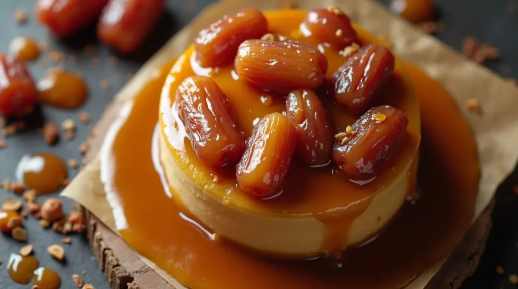 Luscious homemade date caramel recipe ready to serve.