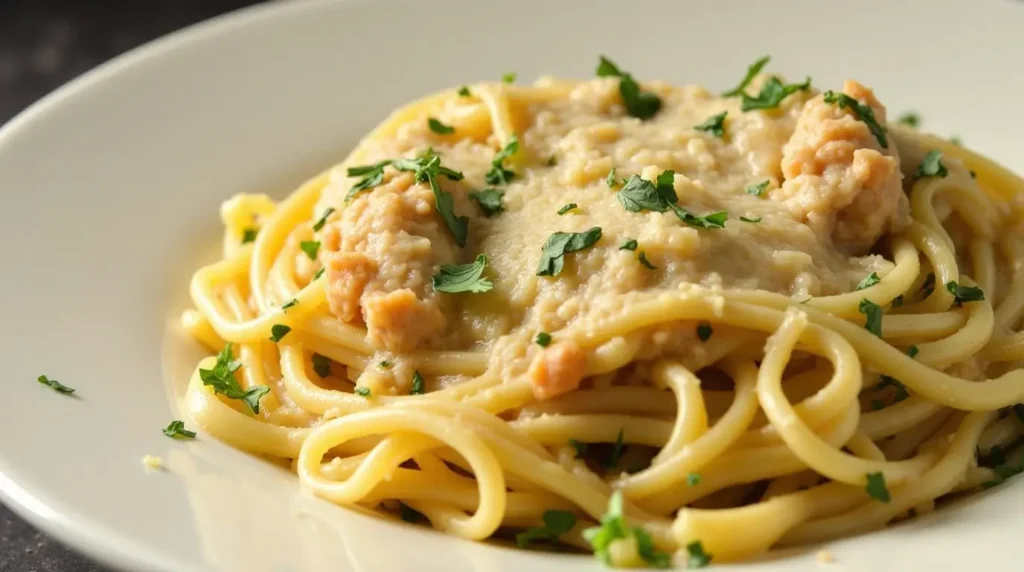 Mouthwatering garlic parmesan chicken pasta