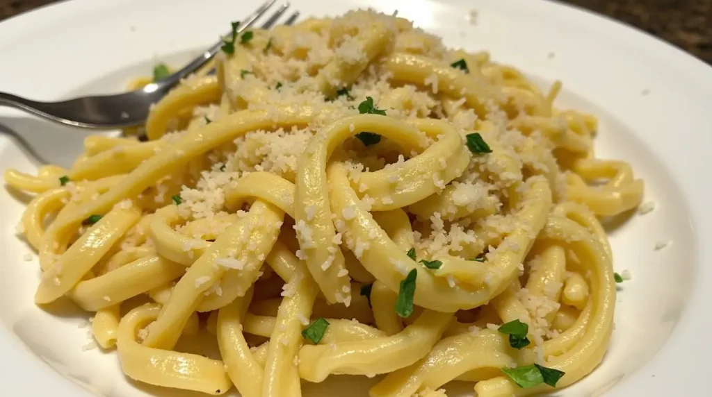 Mouthwatering garlic parmesan chicken pasta