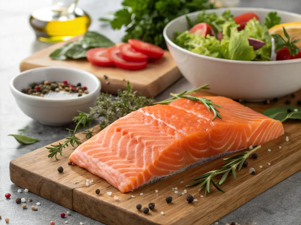almon is rich in omega-3 fatty acids. These are crucial for heart health. It’s also a great source of protein and essential vitamins. Specifically, these nutrients are great for overall health. Likewise, salmon can be enjoyed by anyone looking for a nutritious meal.