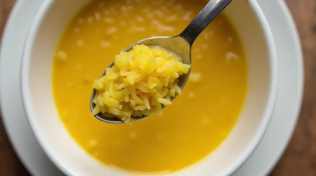 Creamy spaghetti squash soup in a bowl.