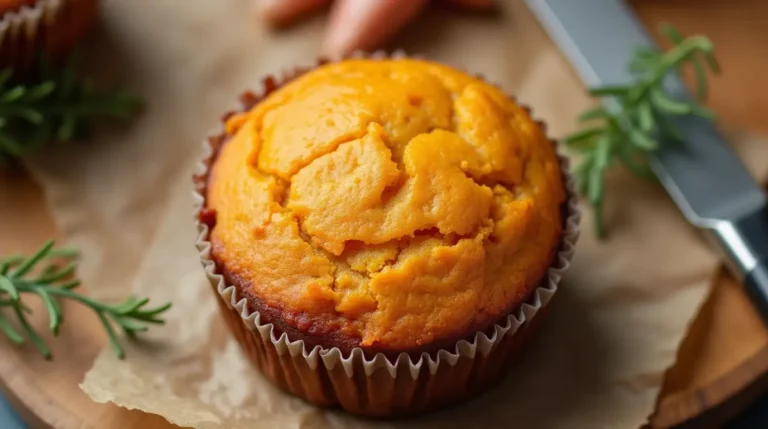 A freshly baked loaf of sweet potato cornbread.