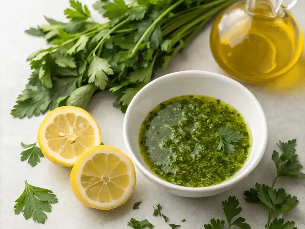 The parsley lemon dressing is simple yet flavorful. It requires only a few key ingredients. In addition to lemon juice, olive oil is crucial