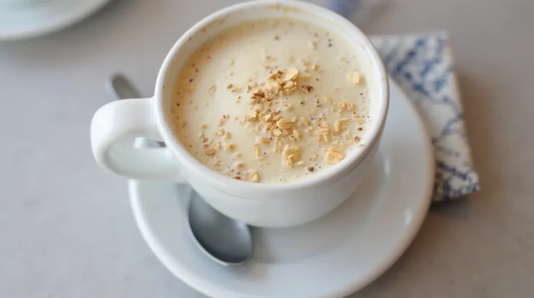 Elevate Your Coffee: Mastering the Lavender Oat Milk Latte! 4 Lavender oat milk latte in a glass