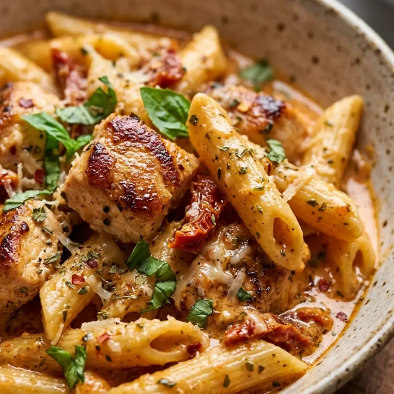 Marry Me Chicken Pasta: The Ultimate Guide to This Irresistible Dish 5 Marry Me Chicken Pasta in creamy sauce with fresh basil garnish