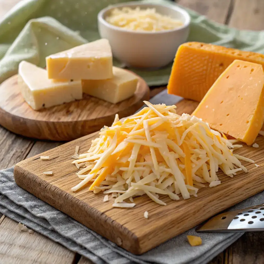 shredded cheeses for smoked mac and cheese