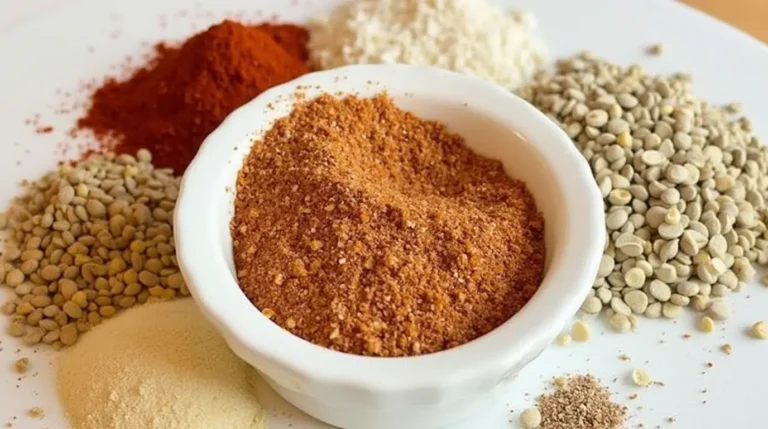 Unlock Flavor: Crafting the Perfect Fajita Seasoning Recipe! 4 Homemade fajita seasoning recipe in a small bowl, with spices around it.