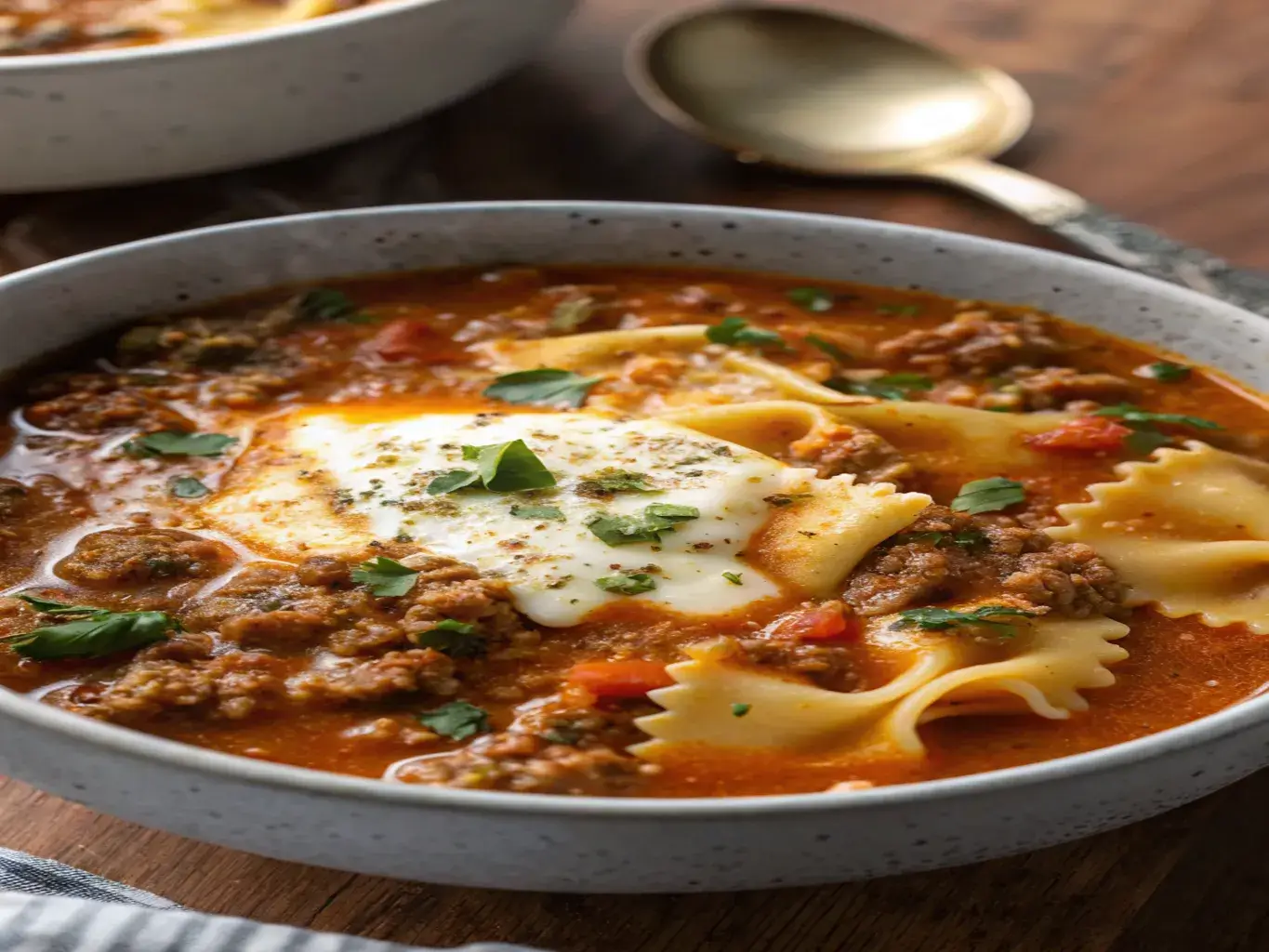 One Pot Lasagna Soup