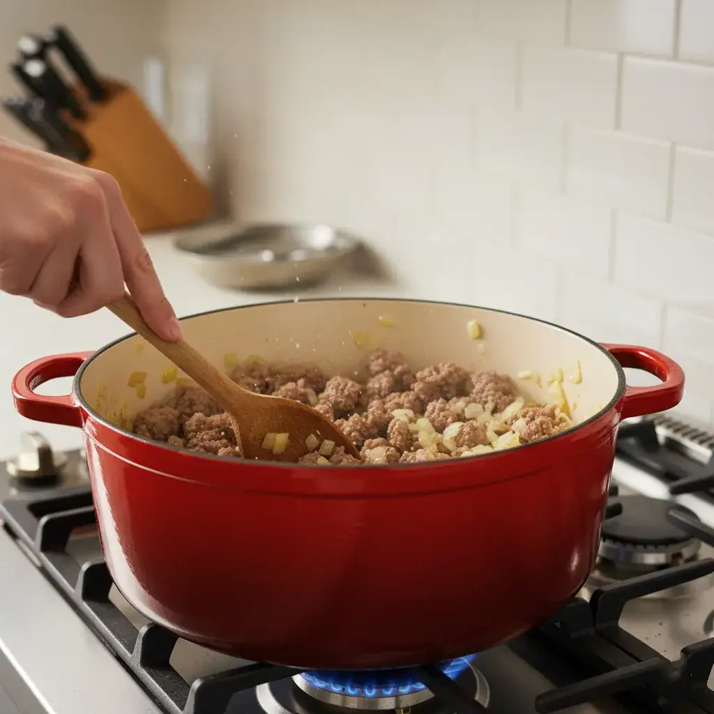 Heat the olive oil in a large Dutch oven or soup pot over medium-high hea