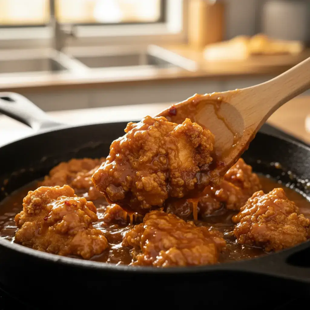crispy-chicken-in-hot-honey-glaze
