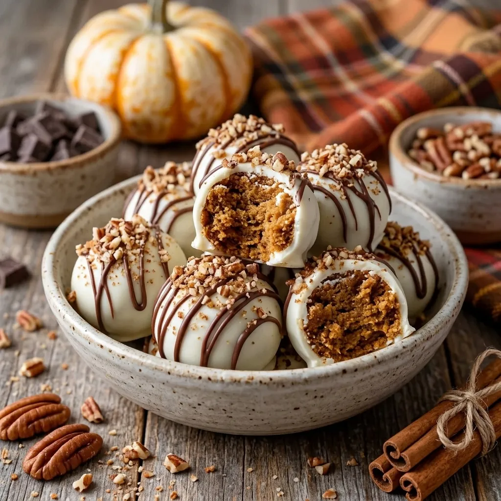 Pumpkin Cheesecake Truffles