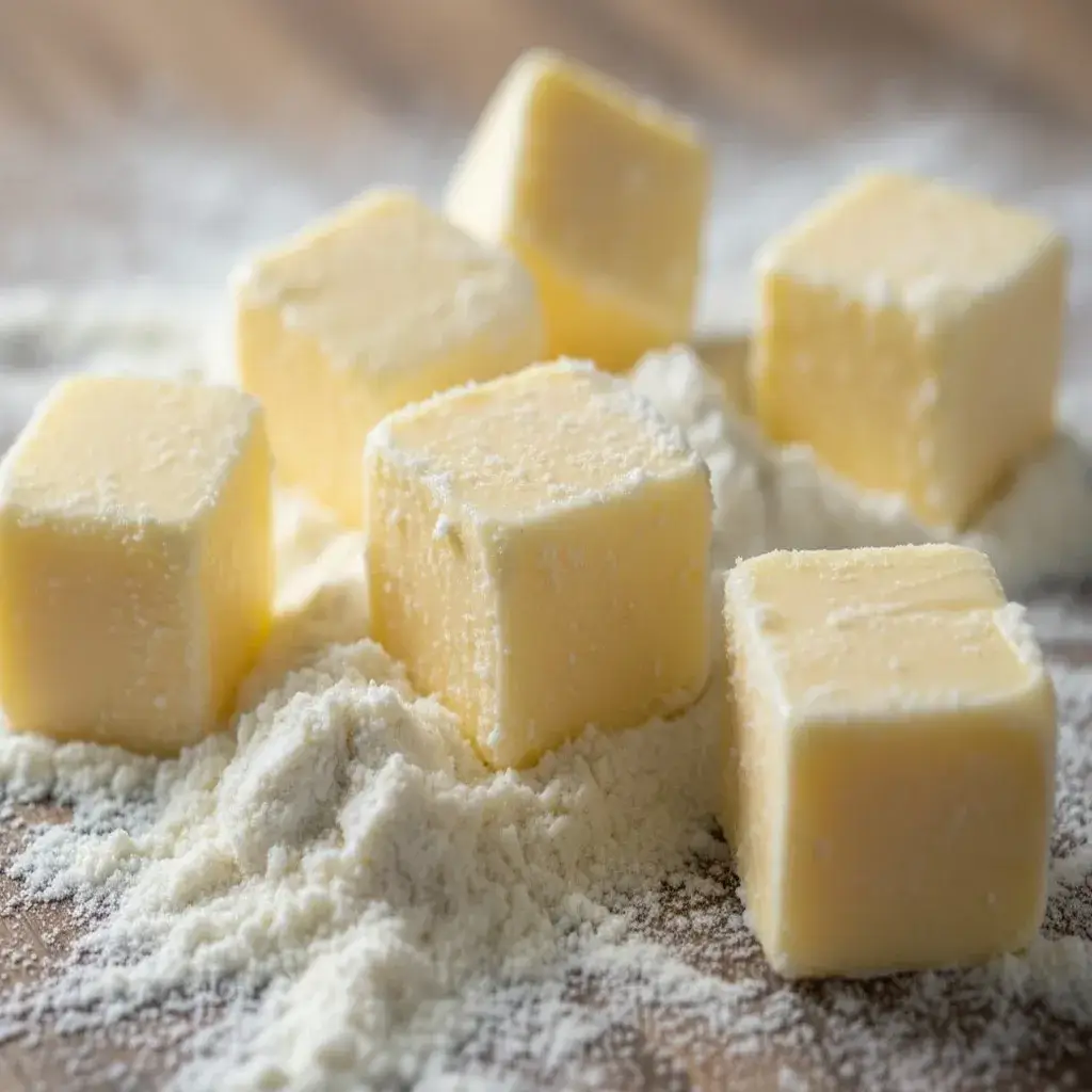 cold butter cubes for flaky pie crust