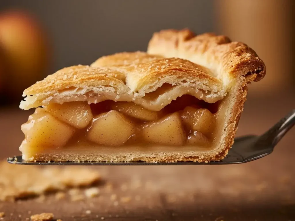 flaky pie crust close-up layers