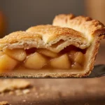 flaky pie crust close-up layers