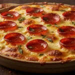 Pizza Style Cottage Cheese Bake fresh out of the oven