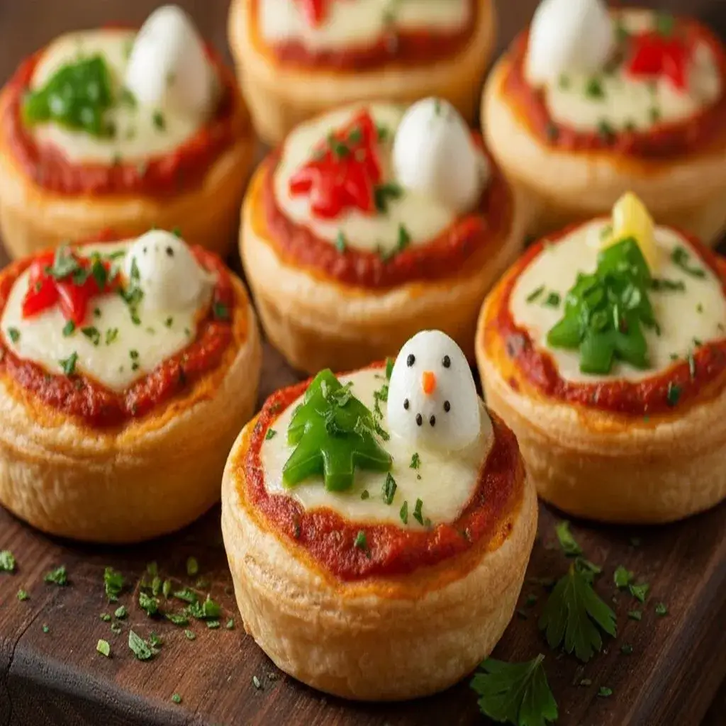 Christmas Appetizer Ideas 8 Mini Christmas Pizza Tarts (1)