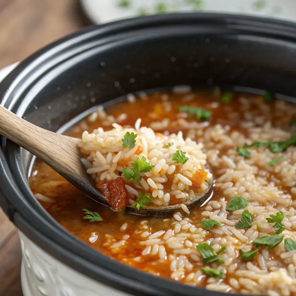 adding rice to slow cooker lemon chicken