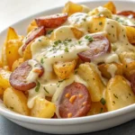 Cheesy Ranch Potatoes and Smoked Sausage: The Ultimate One-Pan Comfort Food 7 a serving of cheesy ranch potatoes and smoked sausage