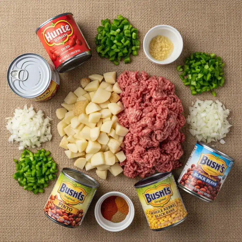 ingredients for homemade cowboy soup recipe