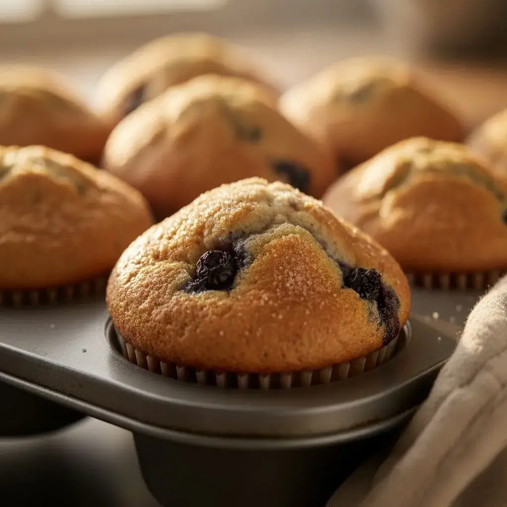 Healthy Greek Yogurt Blueberry Protein Muffins 9 freshly-baked-blueberry-protein-muffins