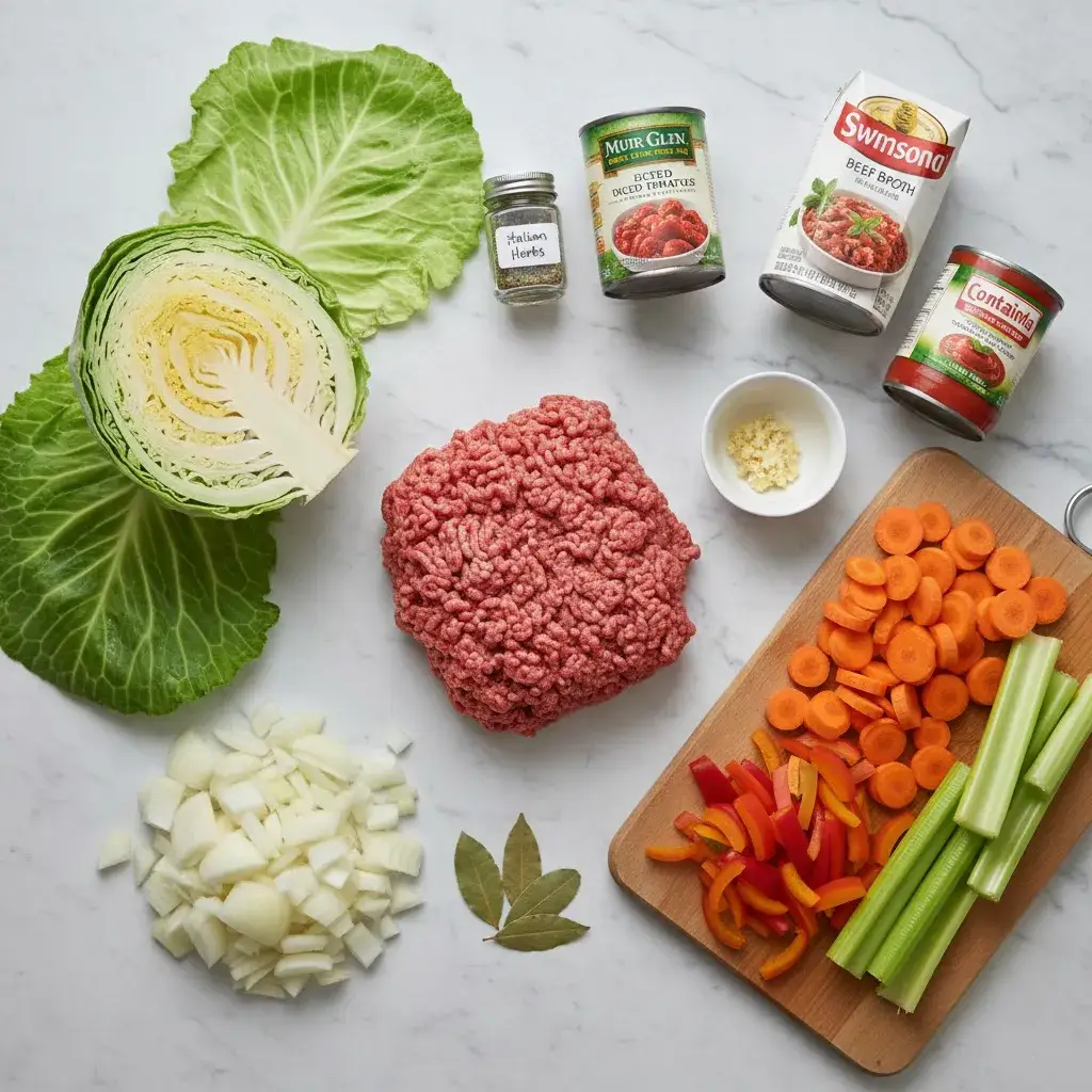 Ground Beef Cabbage Soup Recipe 8 fresh ingredients for ground beef cabbage soup recipe