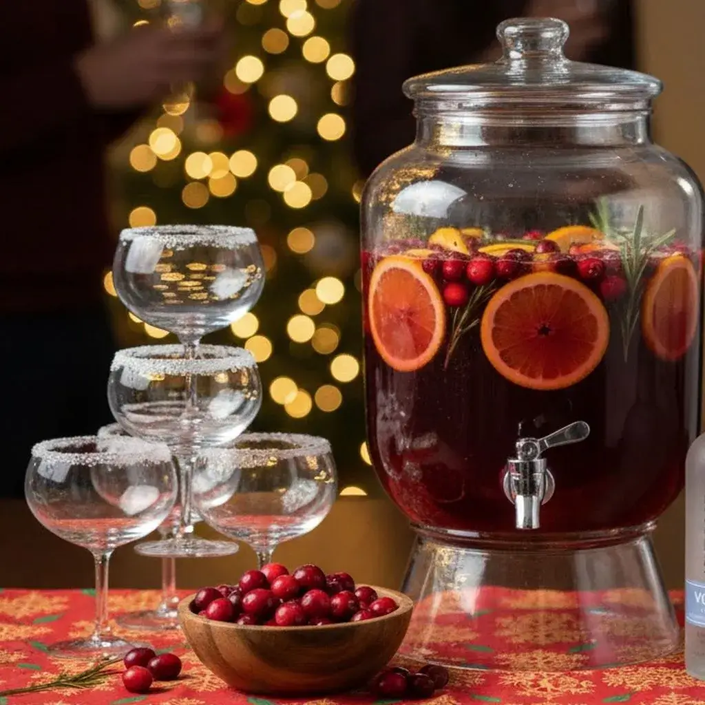 Pineapple Cranberry Christmas Drink 11 holiday drink station with christmas punch